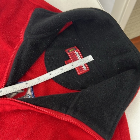 JNCO Jeans Sz XL Vintage Fleece 1/4 Zip Red Pullover Jacket Bowling Dice - Picture 8 of 14